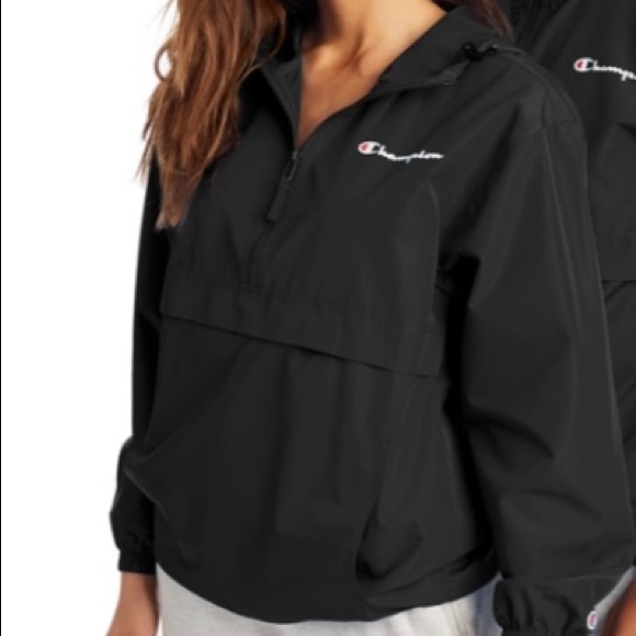 all black champion windbreaker